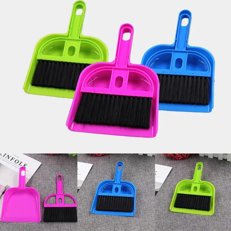 

Computer Cleaning Brush Table Top Computer Keyboard Brush Small Broom Dustpan Set Family Cleaning