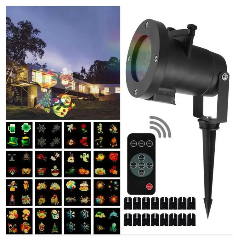 Christmas Laser Snowflake Projector Light Outdoor LED Lamp Waterproof Disco Lights Home Garden Star outdoor Decor A35 | Дом и сад