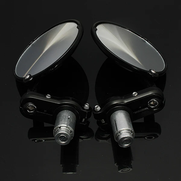 2 шт. мотоцикл 7/8 ''Бар Конец боковые зеркала заднего вида для Honda Yamaha Harley Кафе Racer chrome/черный/серебристый