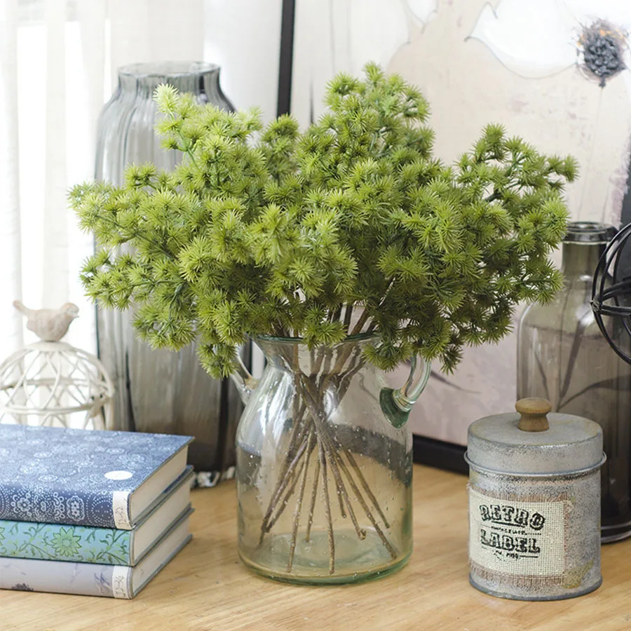 

1pc/30cm Artificial Pine Needles Fake Pine Branches Small Tree Artificial Plants For Christmas Wedding Home Office Decoration