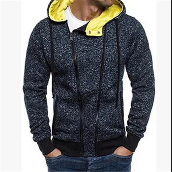 

Men Coat Zipper Hoodies Coats Hooded Jacket Clothing Men's Casual Fashion Solid Long Sleeve Gym Fitness Jackets