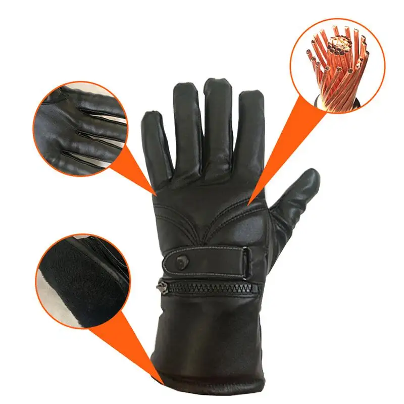 Electric Gloves Outdoor Winter Essential Motorcycle Riding Rechargeable Lithium Battery Heating Leather Electric Gloves Outdoor Winter Essential Motorcycle Riding Rechargeable Lithium Battery Heating Leather
