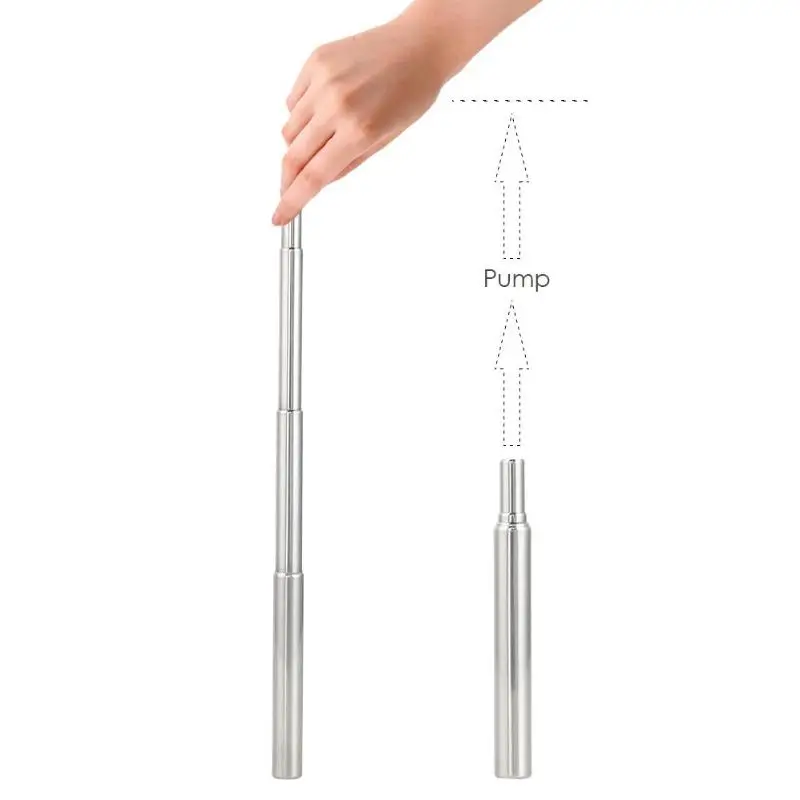 

1pc Reusable Stainless Steel Straw Metal Folding Drinking Straw Portable Collapsible Straw Bar Wine Supplies
