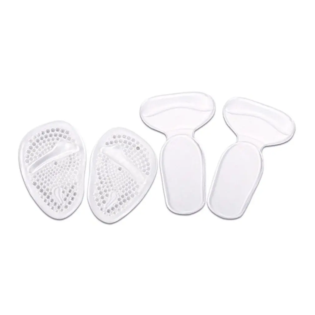 

Flannel Can Be Attached To The Forefoot Pad Two-in-one Heel Two-piece Wear-resistant Foot Stickers Gel Half Code Pad