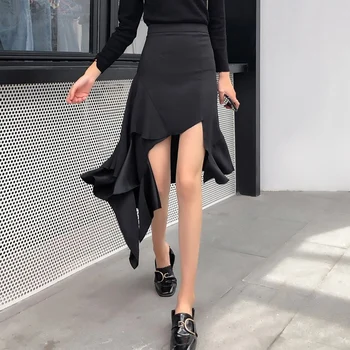 

Summer Women Skirts 2019 Sexy Fashion Fishtail Skirt Casual Slim Hip Package Black Skirt for Female