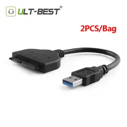 Ult-best шт. 2 шт. SATA USB 3,0 к Serial ATA 22pin адаптер Жесткий диск конвертер кабель Внешний для 2,5 "HDD/SSD 20 см