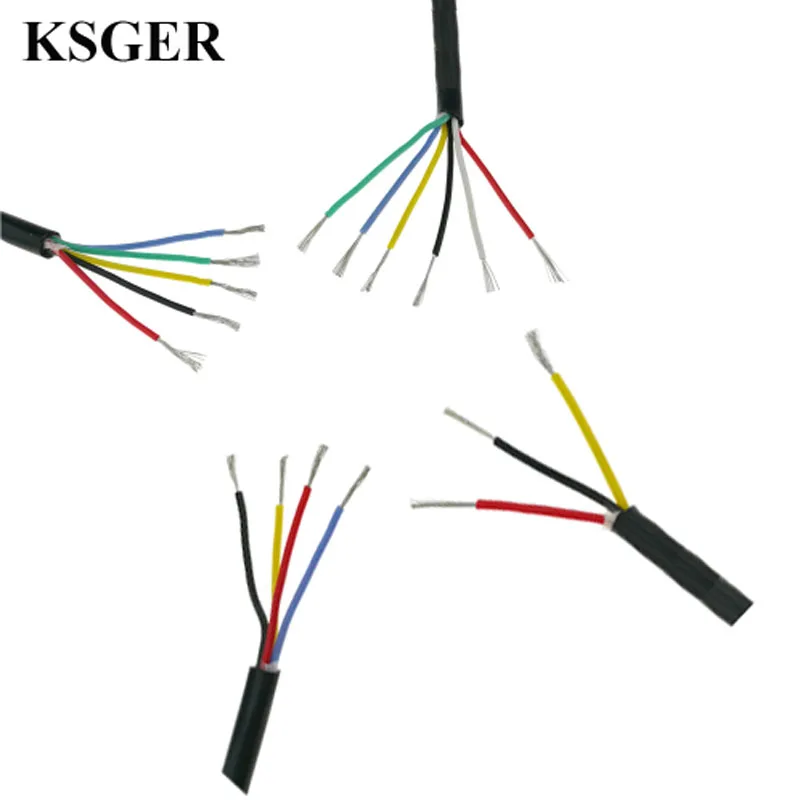 KSGER 1pc силиконовый провод кабель Луженая Медь T12 паяльная станция 3/4/5/6 основной линии 0,5 с высоким квадратным Температура детские куртки одежда на флисе