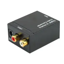 Цифровой оптический Toslink SPDIF коаксиальный в аналоговый RCA аудио конвертер адаптер с волоконным кабелем