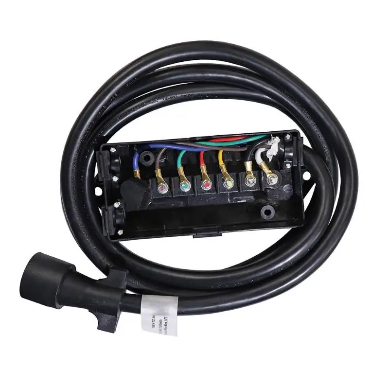 

VODOOL RV Car 7 Way Plug Inline Pre-Wired Trailer Cord Junction Box With 8ft Cable RV Trailer Connection Cable Line Accessories