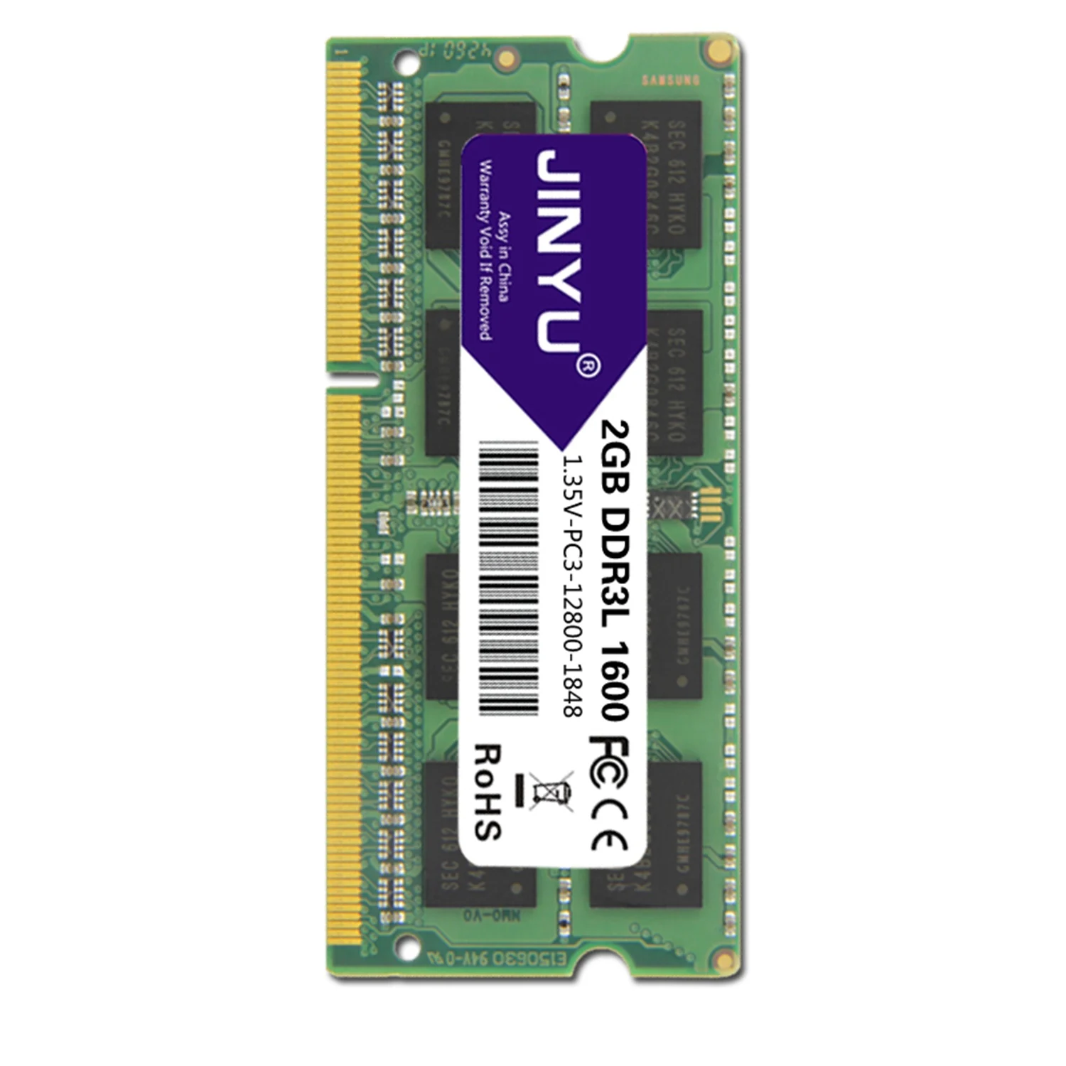 Jinyu Ddr3 низкое напряжение 2G 1,35 V 204Pin Ram память для ноутбука