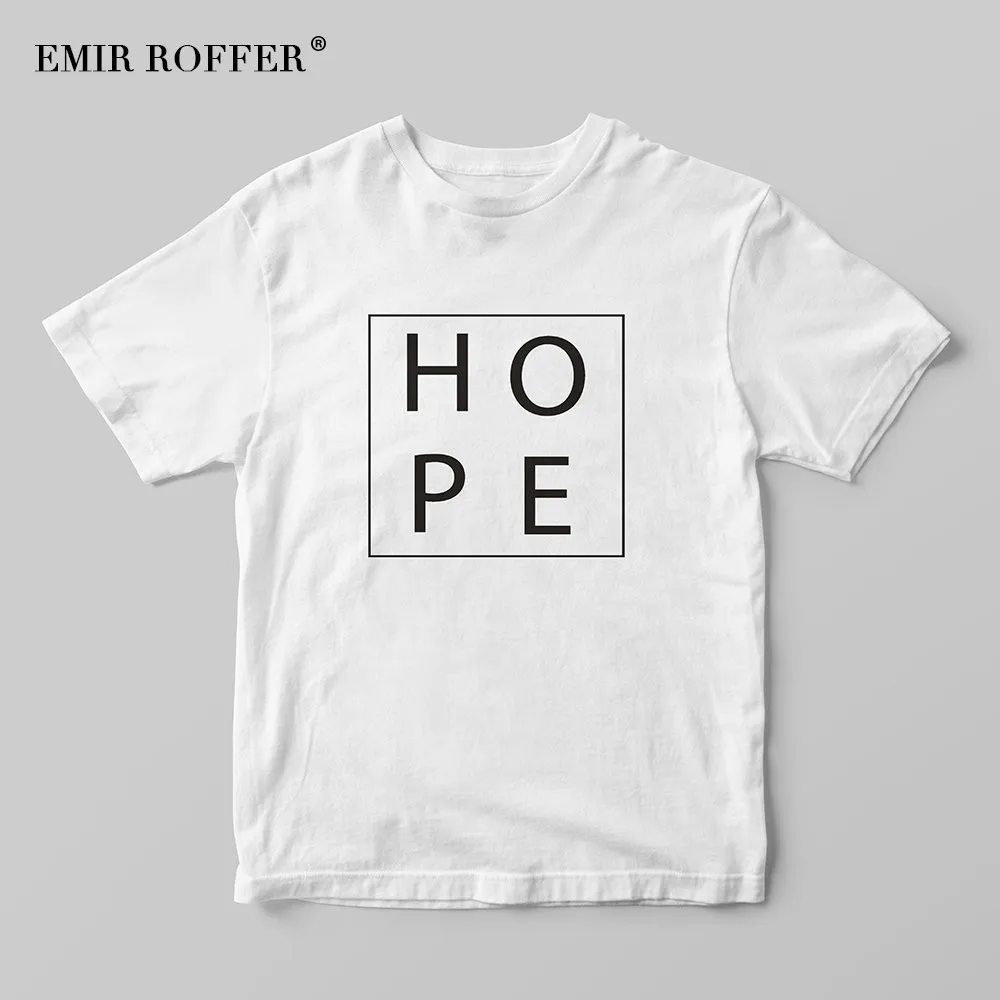 EMIR ROFFER HOPE Винтажная Футболка женская хлопковая Базовая белая футболка Harajuku