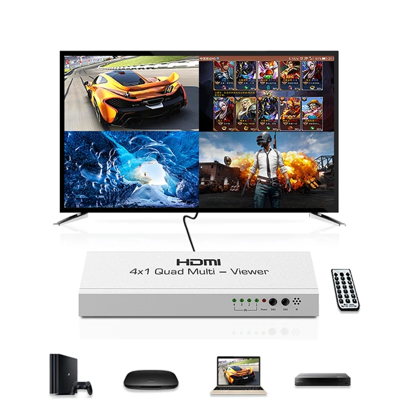 4X1 Hdmi мульти просмотра Quad экран в режиме реального времени Multiviewer с бесшовный