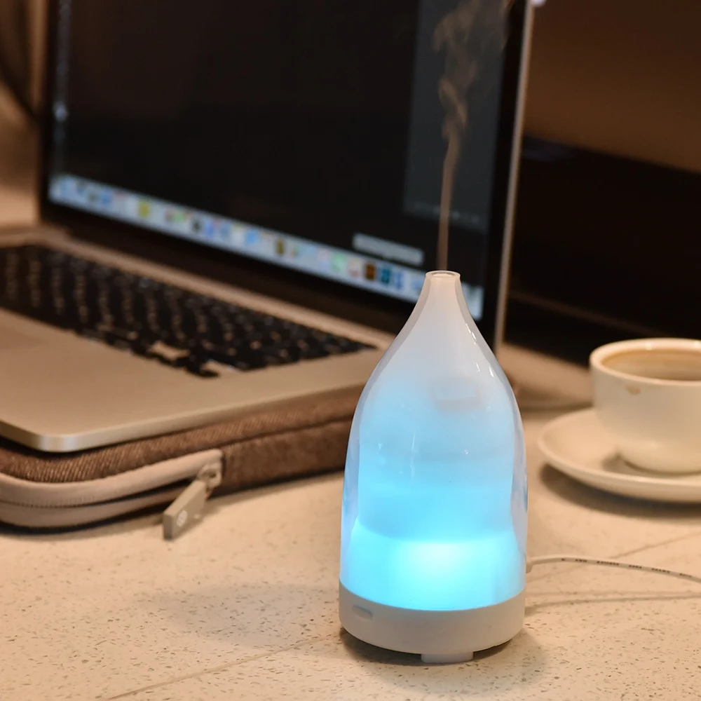 

Essential Oil Air Humidifier Diffuser Aroma Cool Mist With Waterless Auto Shut-Off And 7 Color Led Light For Home