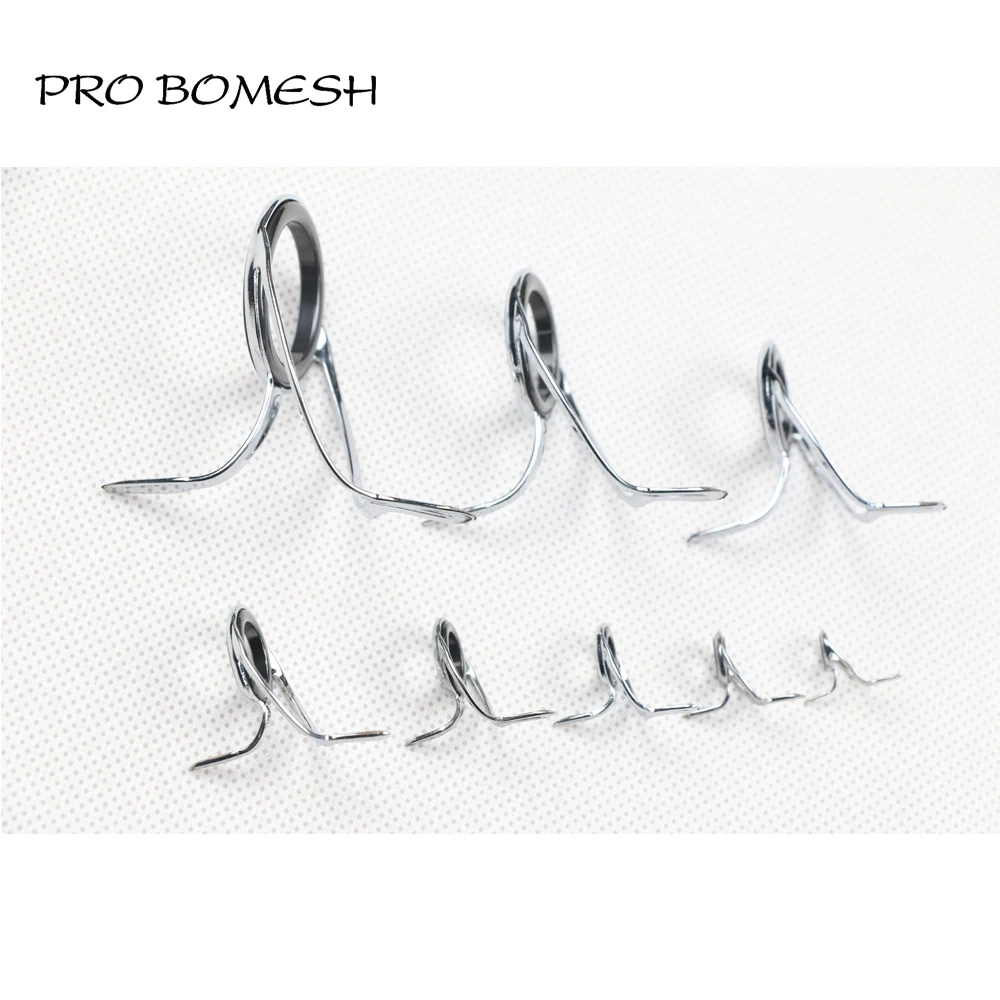 Pro Bomesh 8 개/키트 MN 가이드 6 -30  SIC 링 스테인레스 스틸 가이드 diy베이스 로드, 맞춤형 로드 빌딩 액세서리