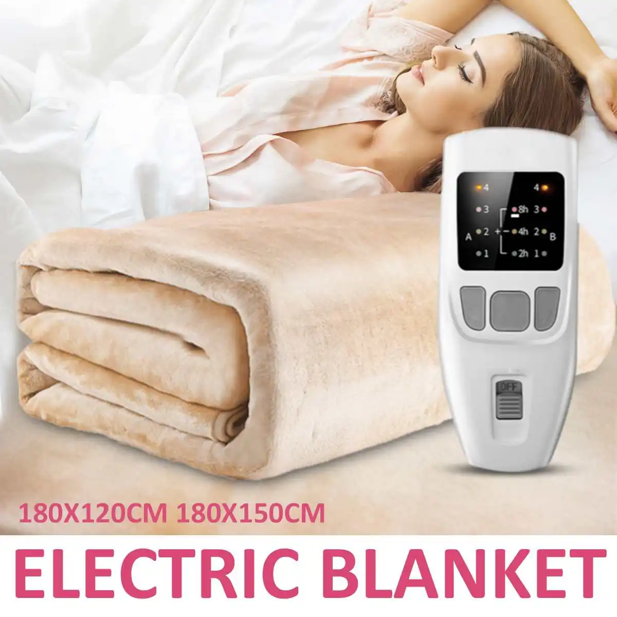 

Household Security Electric Blanket Dual Heating Body Warmer Adjustable Controller Bed Heater Pad Winter Heated Mattress Carpet