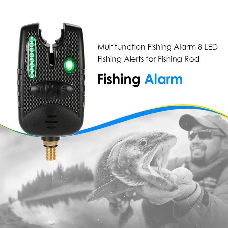 

Multifunction Fishing Alarm 8 LED Adjustable Tone Volume Sound Fishing Alerts Bite Alarm for Fishing Rod Without Battery