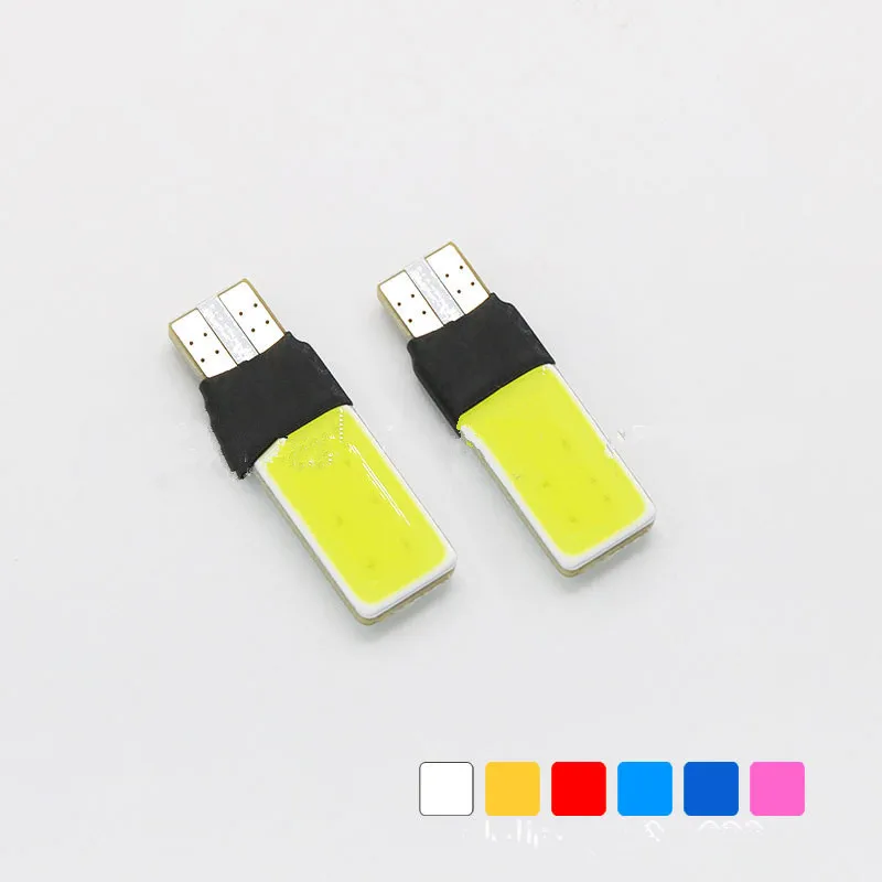 

2Pcs T10 W5W COB LED Car Side Marker Lights Lamp Wedge Bulb Canbus No Error 6W 12V 6 Colors