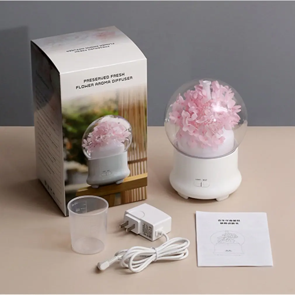 

Immortal Flowers Everlasting Flower Aromatherapy Machine Colourful night light mini humidifier for Birthday Gift