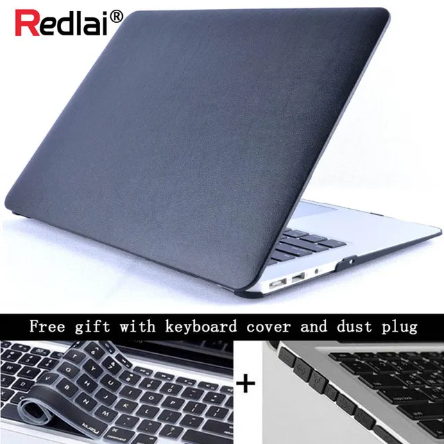 Redlai PU Leather Case Cover For Macbook Air Pro Retina 11 12 13 15 inch Laptop Bag For New Mac Pro 13 15 with Touch bar 2018