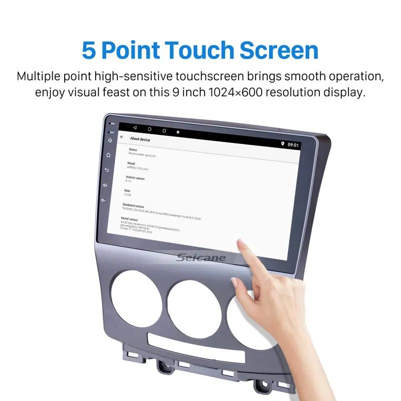 Seicane Android 9,0 8-ядерный gps навигации радио для 2005-2009 2010 лет Mazda 5 Автомобильный мультимедийный плеер Поддержка RDS Зеркало Ссылка