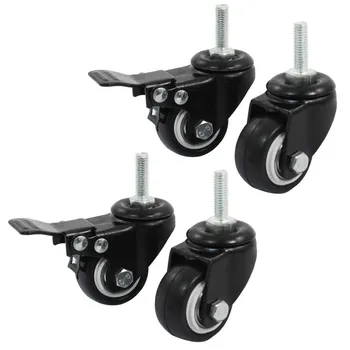 

Shopping Wheel Trolley Brake Swivel Caster, 1.5-Inch, Black, 4-Piece