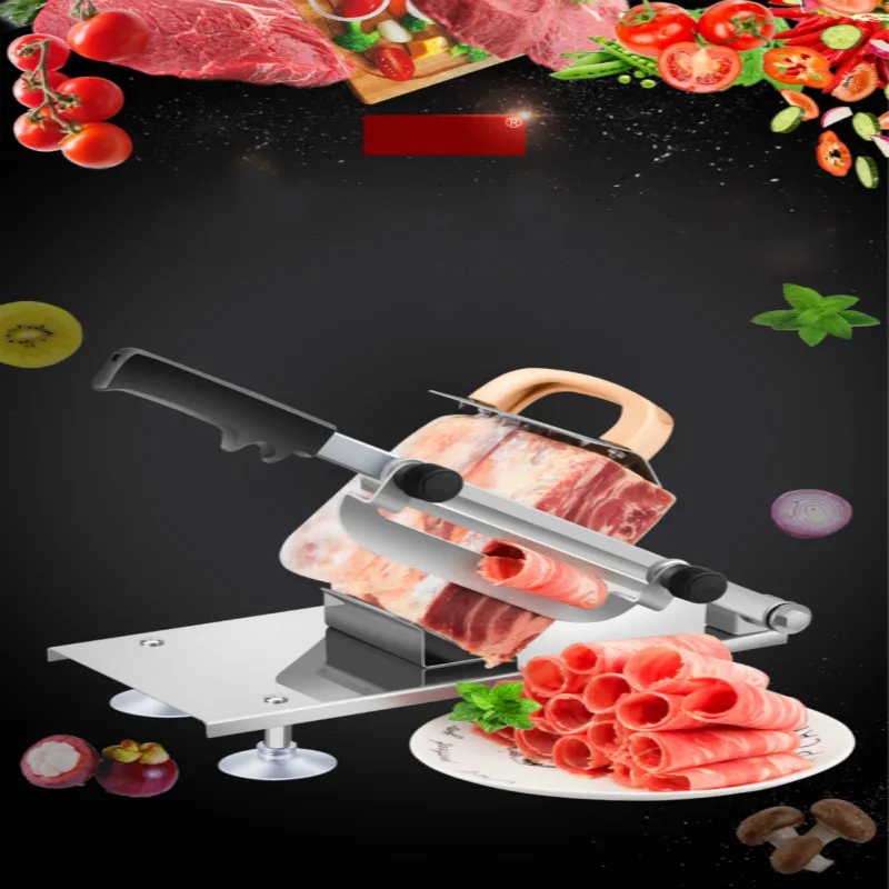 

XF-100 Multifunction Beef and mutton Slicer Manually Meat cutting machine Commercial Mutton Beef roll Meat planer Send blade
