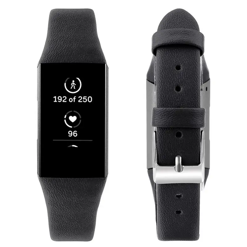 S/L женские часы с ремешком из натуральной кожи браслет ремешок для Fitbit заряд 3 &