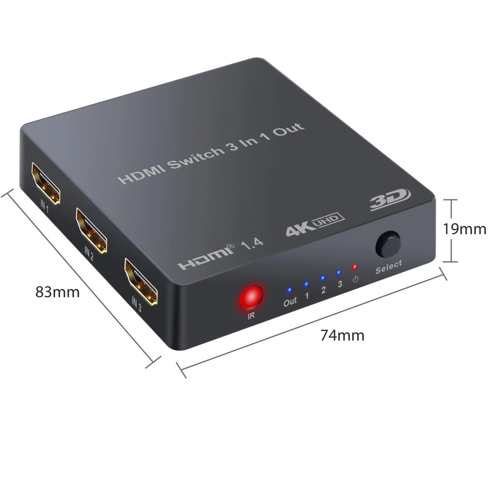 Neoteck 3 порта HDMI Коммутатор концентратор в 1 с ИК пультом поддержки 4K 3D для Blu Ray DVD PS3