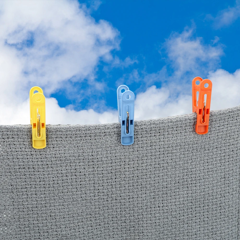 

20Pcs/Pack Fixed Clip Clothes Pegs Clothespins Plastic Clips Home Garden Drying Racks Home Storage Accessories Random Color