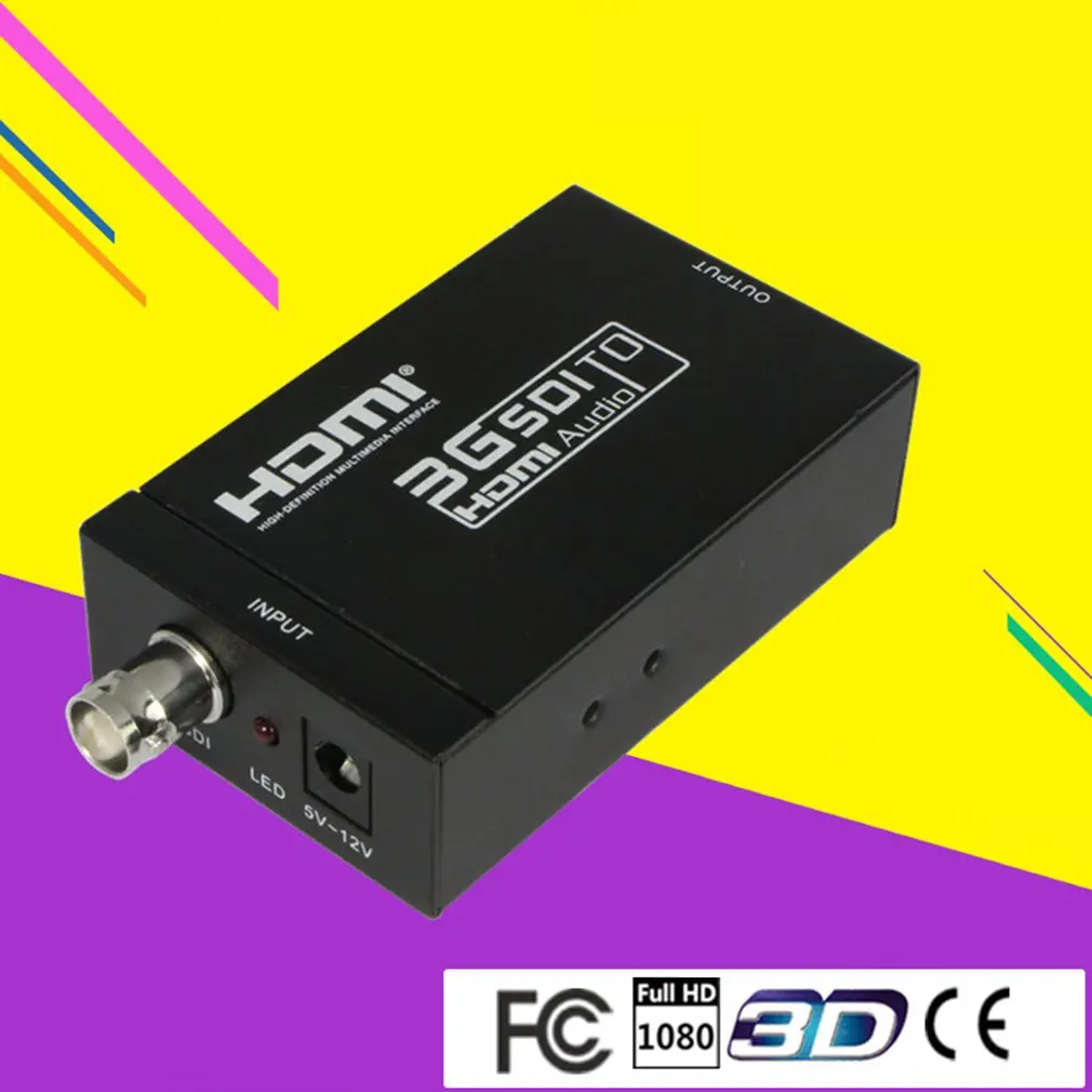 Портативный мини 3g HDMI к SDI конвертер скалер адаптер 1080P с коаксиальным аудио выходом для домашнего кинотеатра