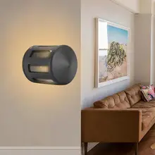 Vintage LED lámpara de pared de aluminio interior exterior resistente al agua para pasillo porche 3W luces de pared blancas cálidas para dormitorio