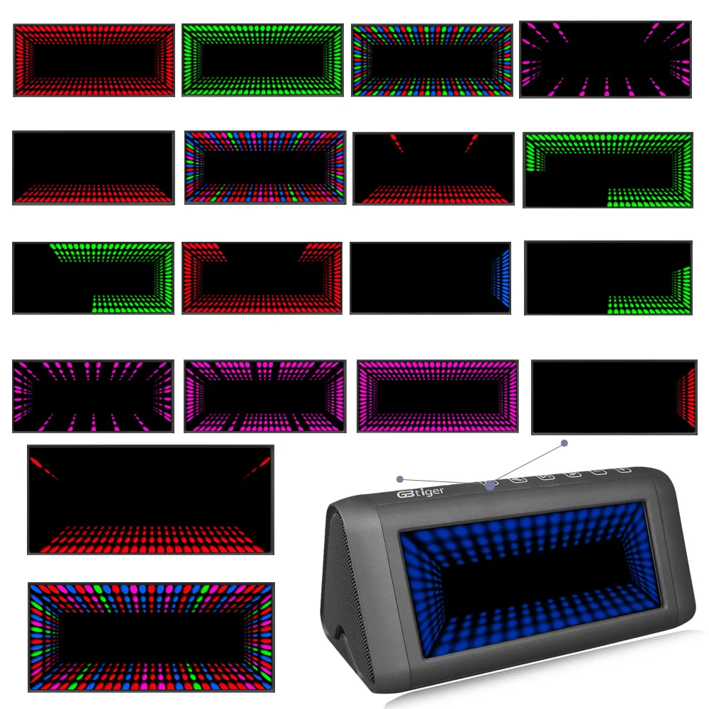 GBTIGER BS 1025 волшебное зеркало Hi Fi СВЕТОДИОДНЫЙ Красочный световой динамик 3D