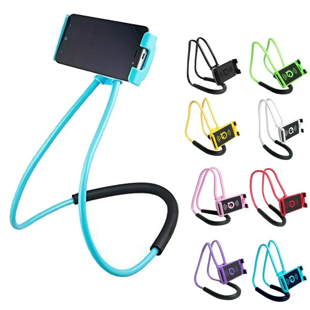 

Lazy Hanging Neck Phone Stand 60cm Universal Cell Phone Mount Holder Multi Color Compact Lazy Bracket DIY Free Rotating