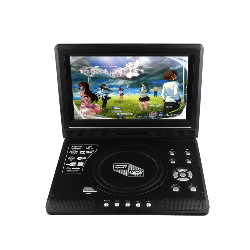 

9.8 Inch LCD Display DVD Player Portable Rotatable Screen Digital Video Disc Player Mini TV Game Player for DVD CD VCD MP3 MP4