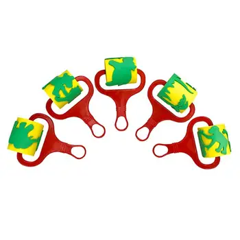 

5pcs Plastic Handle EVA Sponge Brushes Seal Kids Painting Graffiti Tools