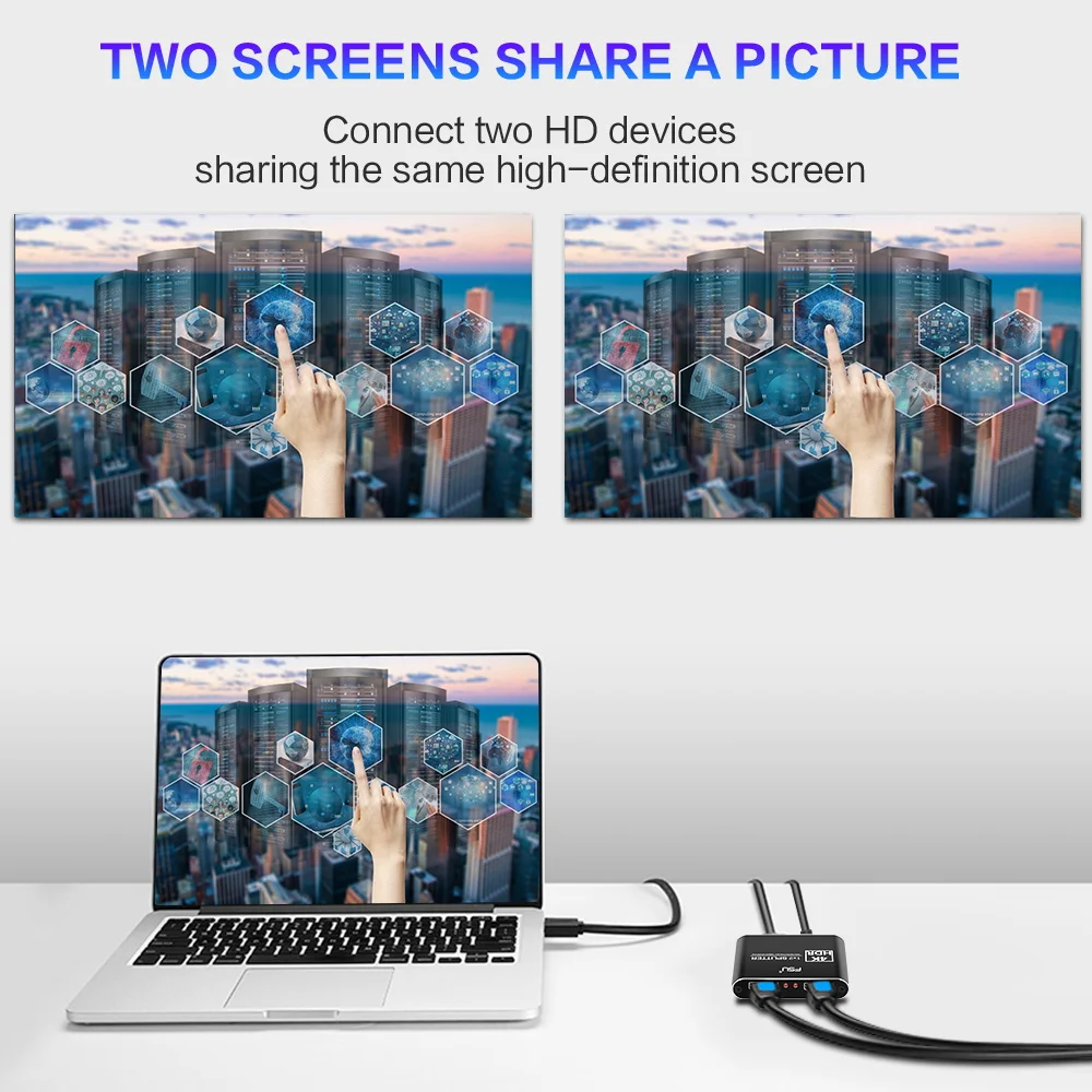 1x2 4K HDMI сплиттер 1 в 2 выхода усилитель адаптер алюминиевый Ver HDCP 3D @ 30HZ для ПК PS3 4 Xbox