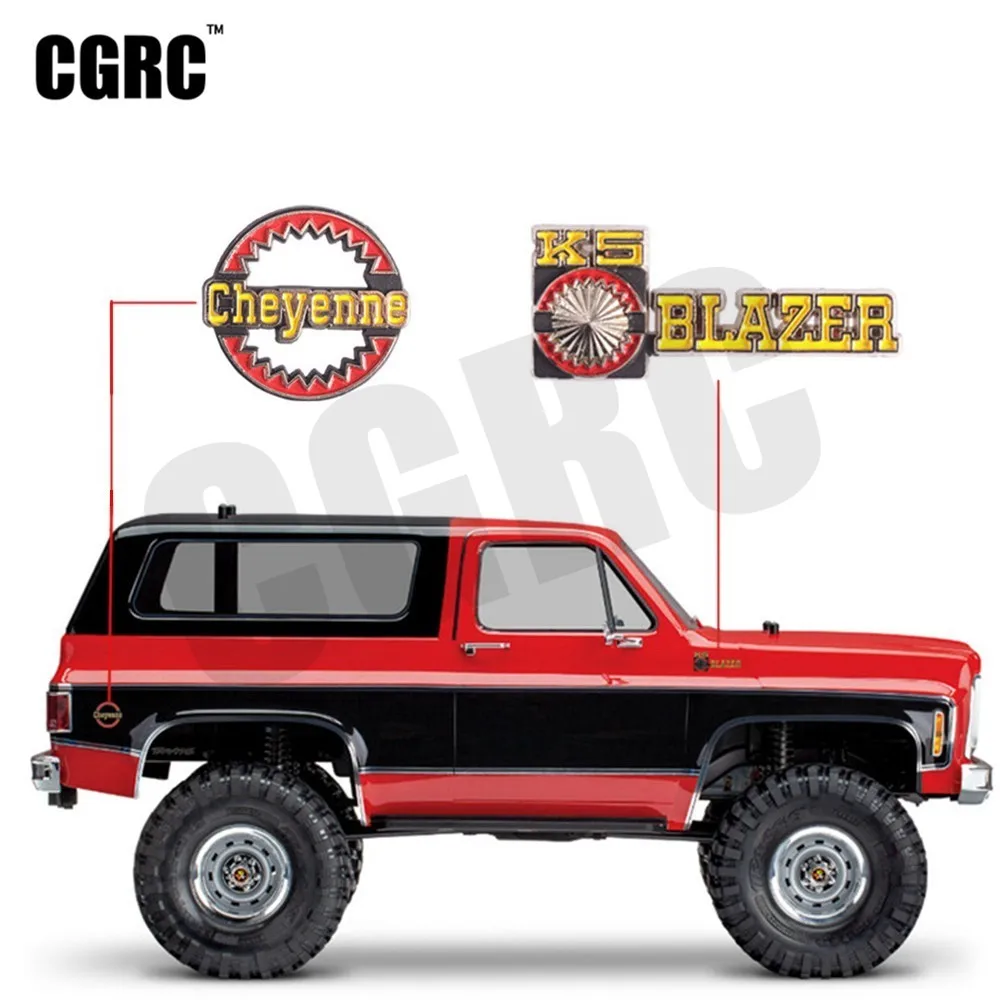 2 шт. металлическая 3D табличка для 1/10 Rc Гусеничный автомобиль Trx4 Chevrolet K5