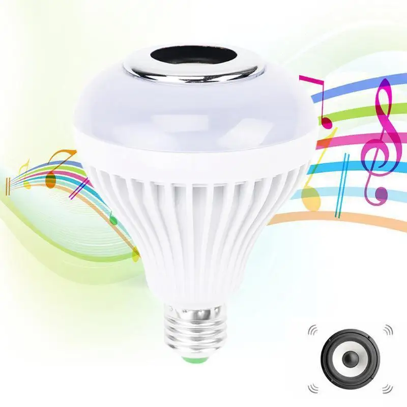 Mini 6W E27 LED Lamp Bluetooth Speaker Bulb Smart Light Remote Control