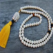 8 мм браслет из говлита энергии целебные принадлежности Сутра медитация рейки молиться Тибет Серебряный наручный браслет Мала причудливый монах Йога