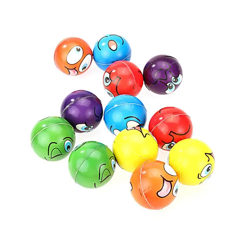

12pcs/lot Modern FUN Emoji Face Squeeze Balls Stress Relax Emotional Anti-stress Hand Wrist Exercise Balls Toys for Children
