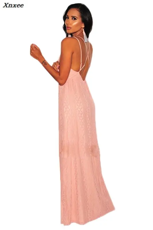 Sexy Backless Maxi Elegant Dress Ladies 
