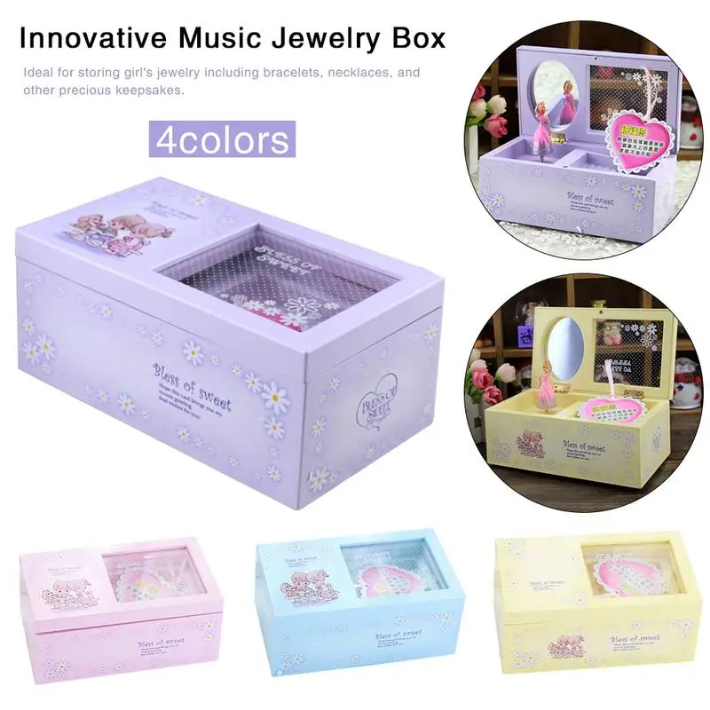 Caja de música Dream Girl para niños caja de joyería Musical rectangular con bailarina Rosa Alicia en el país de las Maravillas caja de música caja de joyería Caja de música Dream Girl para niños caja de joyería Musical rectangular con bailarina Rosa Alicia en el país de las Maravillas caja de música caja de joyería