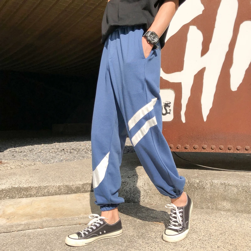 Men's Sweatpants 19 Spring New Men's Clothing Loose Nine Points Sports Pants Youth Popular Hip Hop Feet Pants Casual Men's Pants