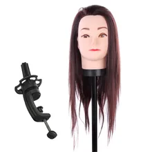 Парик стенд волос Парикмахерская обучение головы практика модель манекен срез для салона практики и обучения цели с зажимом