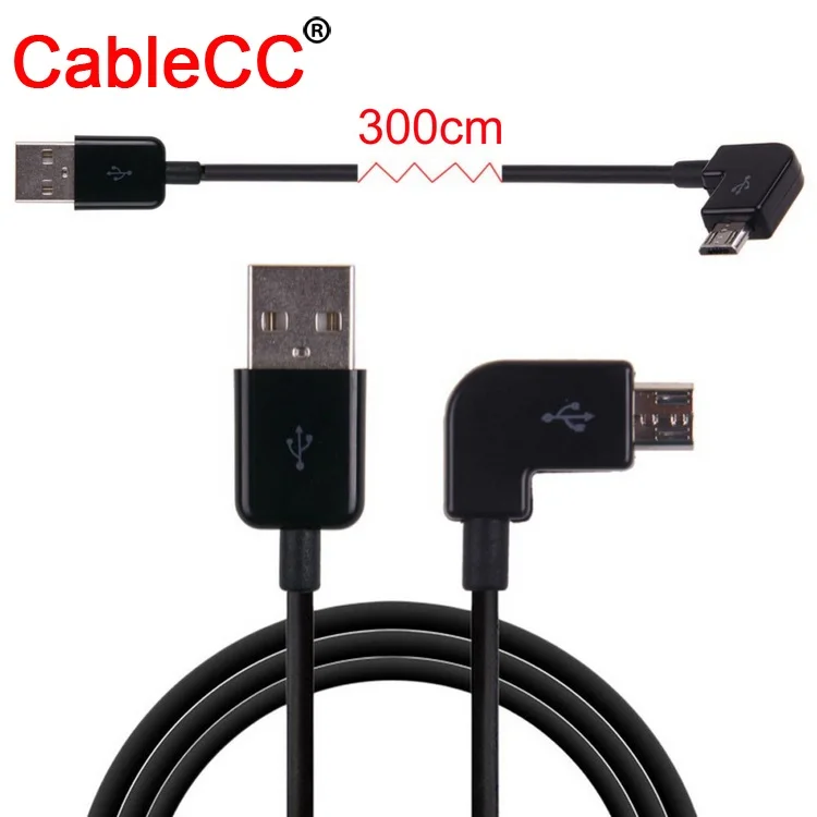 Кабель CY белый черный левый угловой 90 градусов Micro USB штекер кабель для зарядки