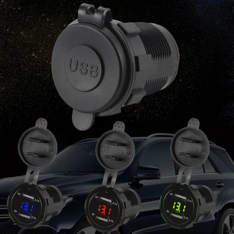 1 قطعة 5 V 2.1A المزدوج USB ميناء مقبس شاحن مع LED الفولتميتر Indictator شاشة ديجيتال ل سيارة دراجة نارية ل شاشة هاتف اللوحي 1 قطعة 5 V 2.1A المزدوج USB ميناء مقبس شاحن مع LED الفولتميتر Indictator شاشة ديجيتال ل سيارة دراجة نارية ل شاشة هاتف اللوحي