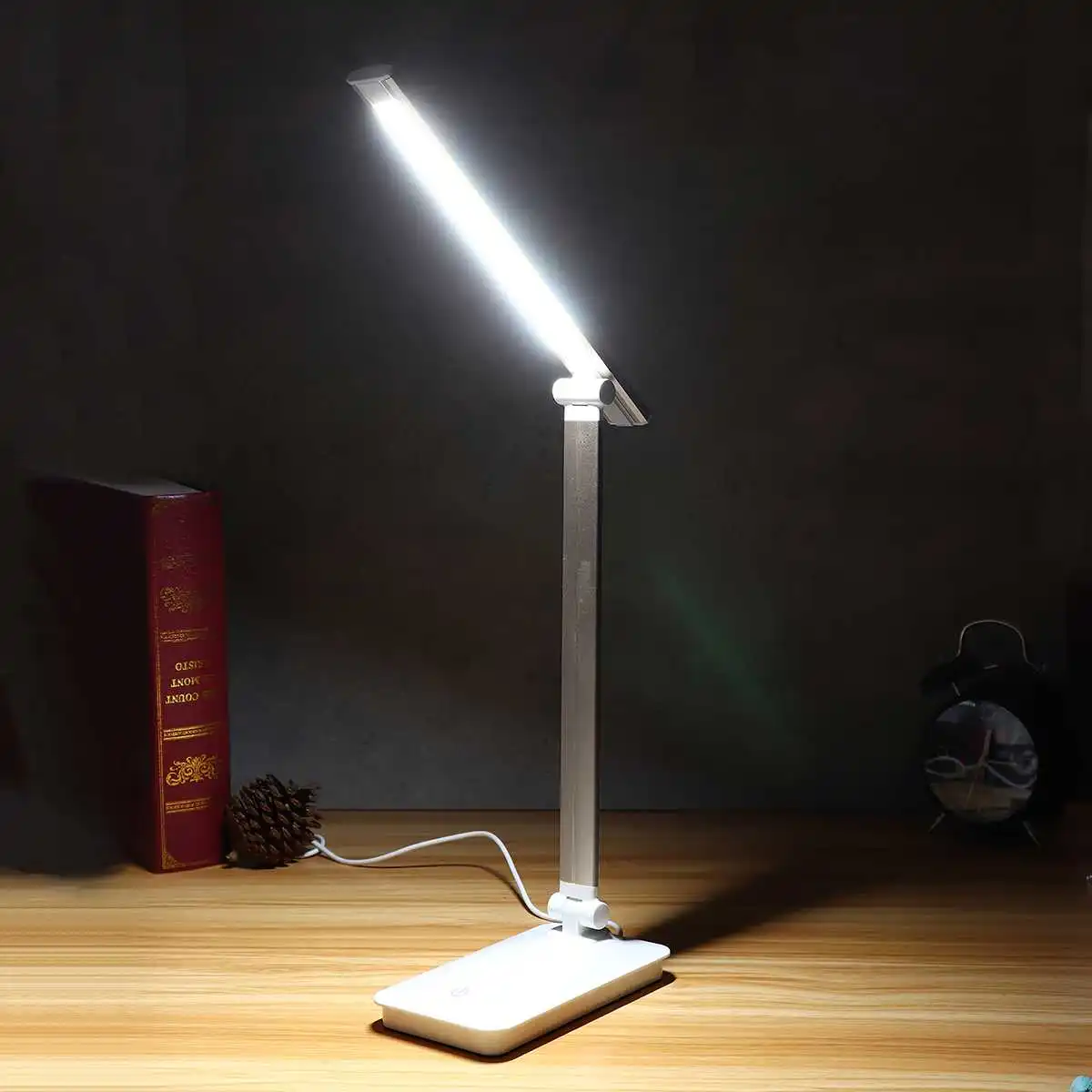 

36V 3W Charger USB Output Details about Folding Dimmable LED Touch-Sensitive Controlle Desk Table Lamps with Qi Wireless Desktop