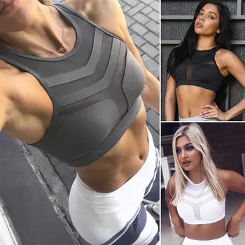 

arrival Women Sports Bras Yoga Fitness Stretch Workout Tank Top Female Girls Seamless Padded Racerback Sports Bra