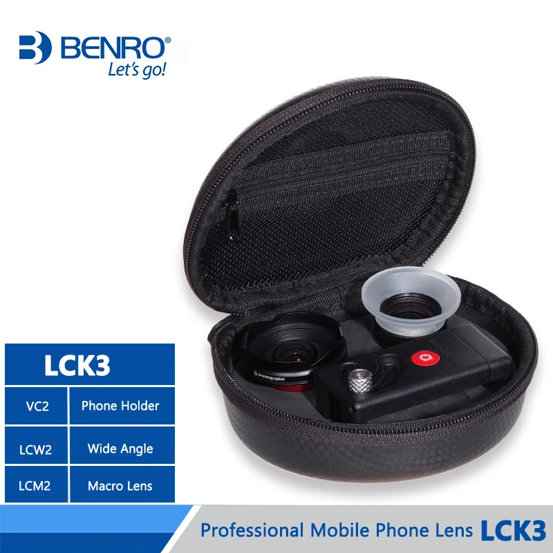 Benro LCK3 фотообъектив Универсальный Pro 3 в 1 держатель для телефона широкоугольный