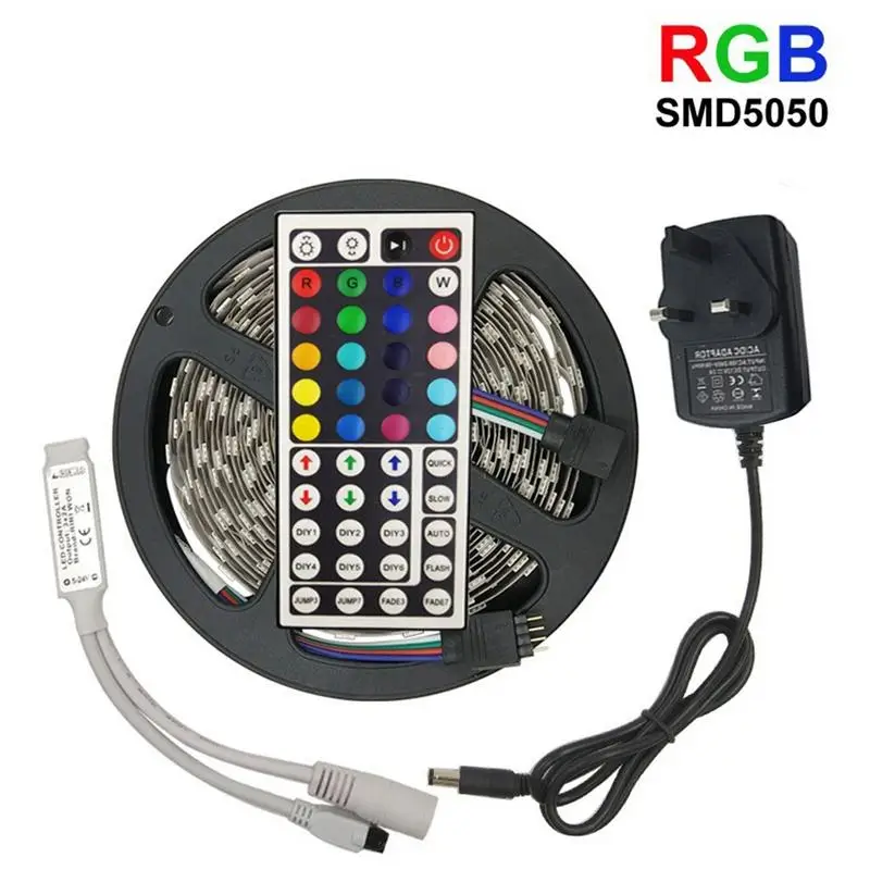 Светодиодная лента 5050 RGB 12 В постоянного тока высокая яркость низкое напряжение